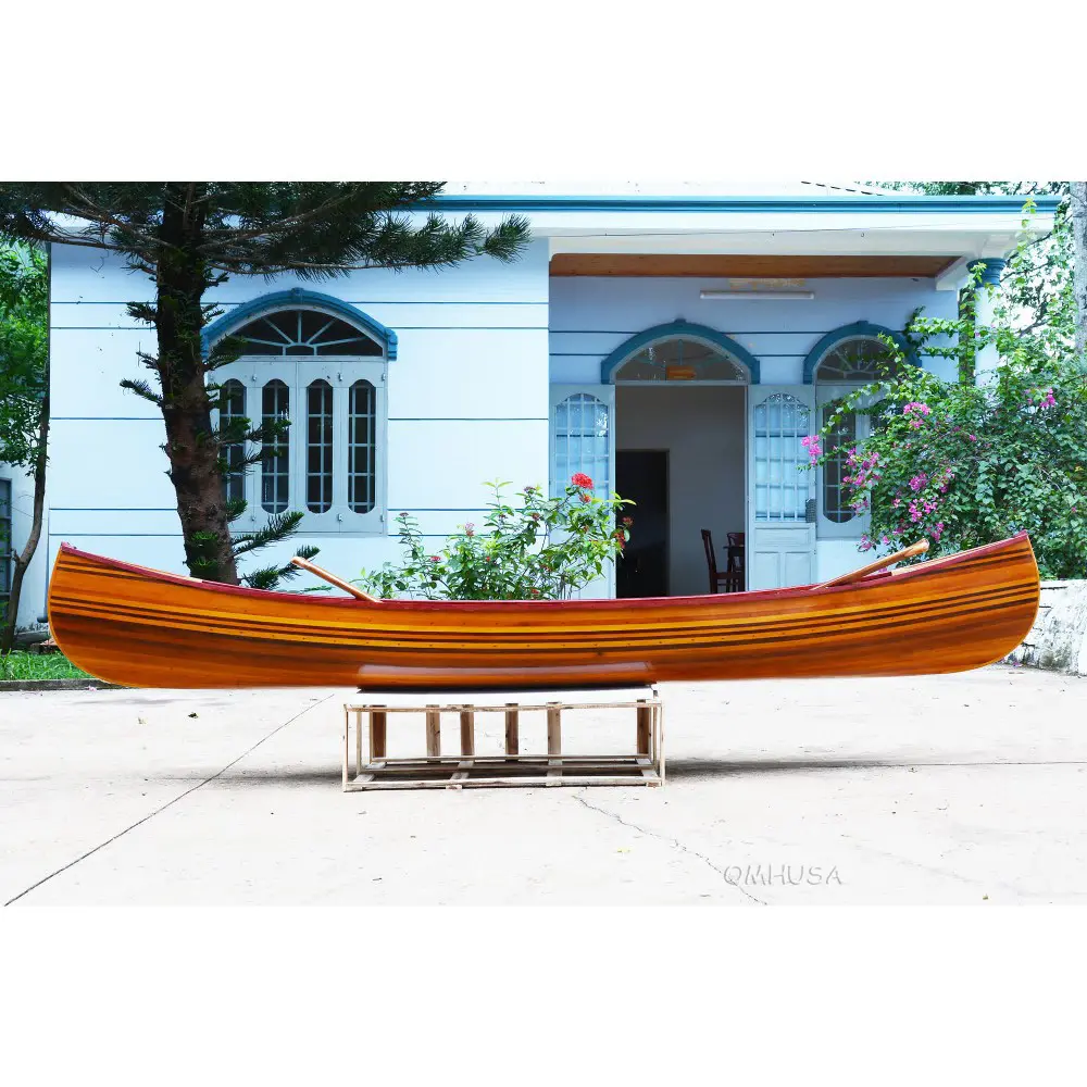 K080 Wooden Canoe With Ribs Curved Bow 12 ft K080 WOODEN CANOE WITH RIBS CURVED BOW 12 FT L00.WEBP